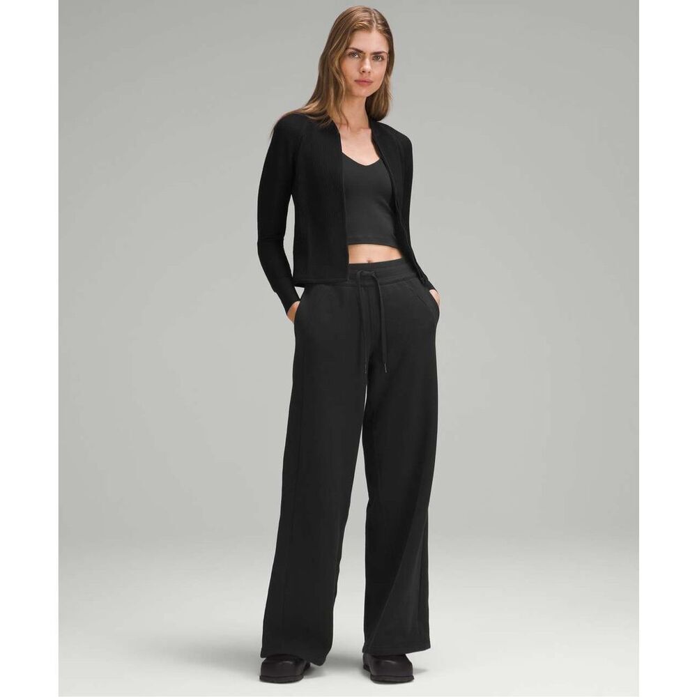 ✨Lululemon Scuba Mid-Rise Wide-Leg Full Length Black Sz 12 Pants✨